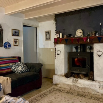 salon d'une famille d'accueil anglaise en france